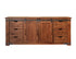 70" Brown Solid Wood Enclosed Storage Distressed TV Stand