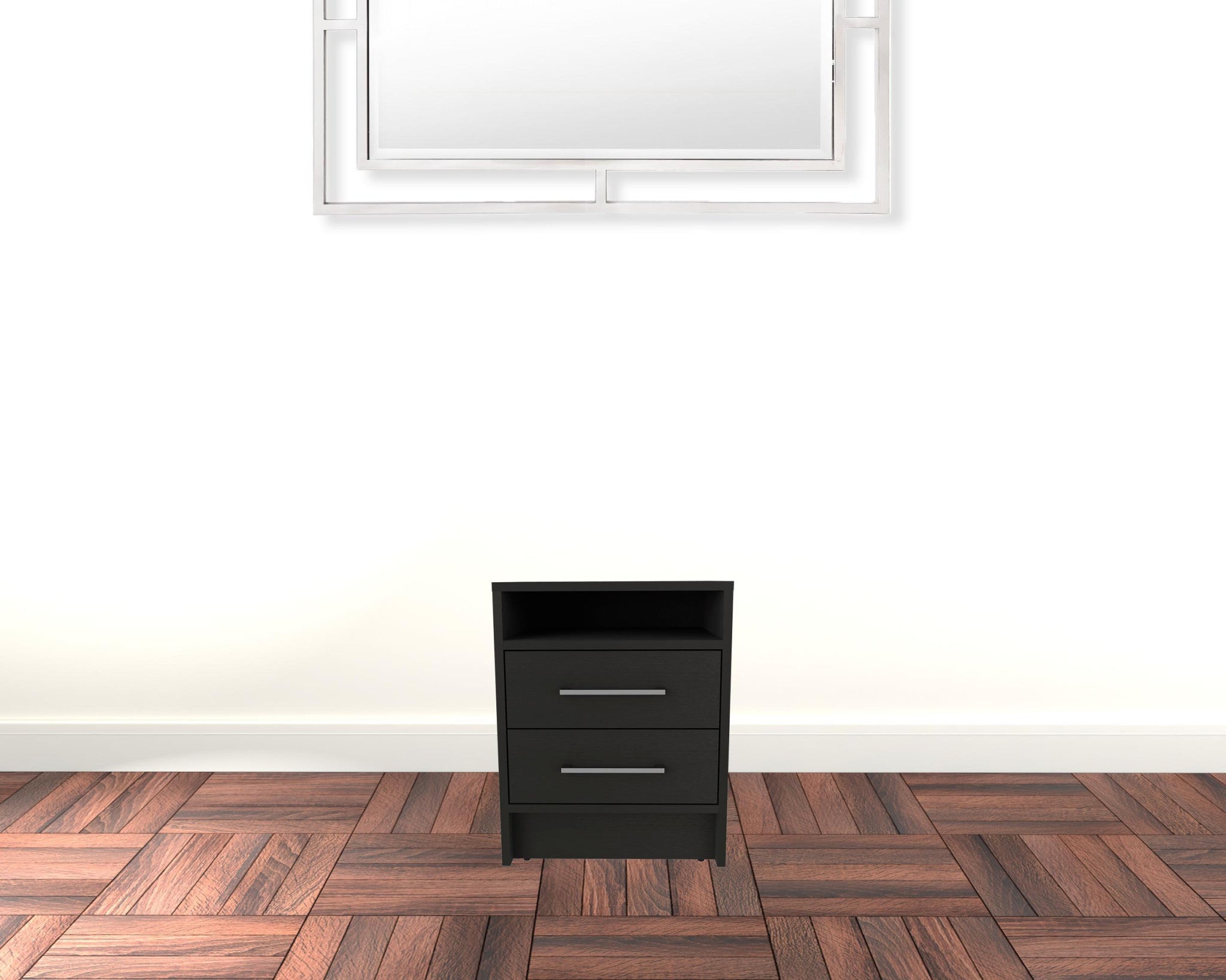 16" Black Four Drawer Dresser