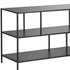 70" Black Metal Open shelving TV Stand