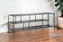 70" Black Metal Open shelving TV Stand