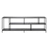 70" Black Metal Open shelving TV Stand