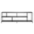 70" Black Metal Open shelving TV Stand