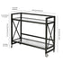 Black Steel And Glass Rolling Bar Cart