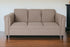 72" Beige Polyester Sofa With Black Legs