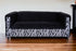 72" Black Velvet Sofa