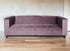 72" Lavender Velvet Sofa With Black Legs