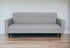 80" Gray Faux Leather Sofa With Black Legs