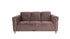 72" Dark Brown Suede Sofa With Black Legs