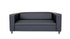 84" Black Faux Leather Sofa