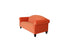 92" Orange Velvet Sofa With Black Legs