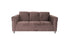 Two Piece Dark Brown Five Person Seating Set