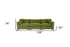 126" Moss Green Polyester Sofa With Black Legs