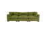 126" Moss Green Polyester Sofa With Black Legs