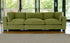 126" Moss Green Polyester Sofa With Black Legs