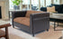 54" Brown And Black Chenille Loveseat