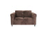 72" Dark Brown And Black Microsuede Loveseat