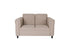 54" Deep Taupe And Black Polyester Blend Loveseat