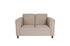 54" Deep Taupe And Black Polyester Blend Loveseat