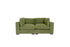 84" Forest Green And Dark Brown Loveseat