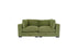 84" Forest Green And Dark Brown Loveseat