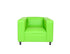 36" Neon Green And Black Faux Leather Arm Chair