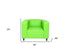 36" Neon Green And Black Faux Leather Arm Chair