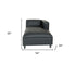 54" Black Faux Leather Lounge Chair