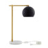 22" Black Iron Desk Table Lamp With Black Dome Shade