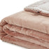 Brown Knitted PolYester Solid Color Plush Queen Blanket