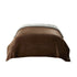 Brown Knitted PolYester Solid Color Plush Queen Blanket