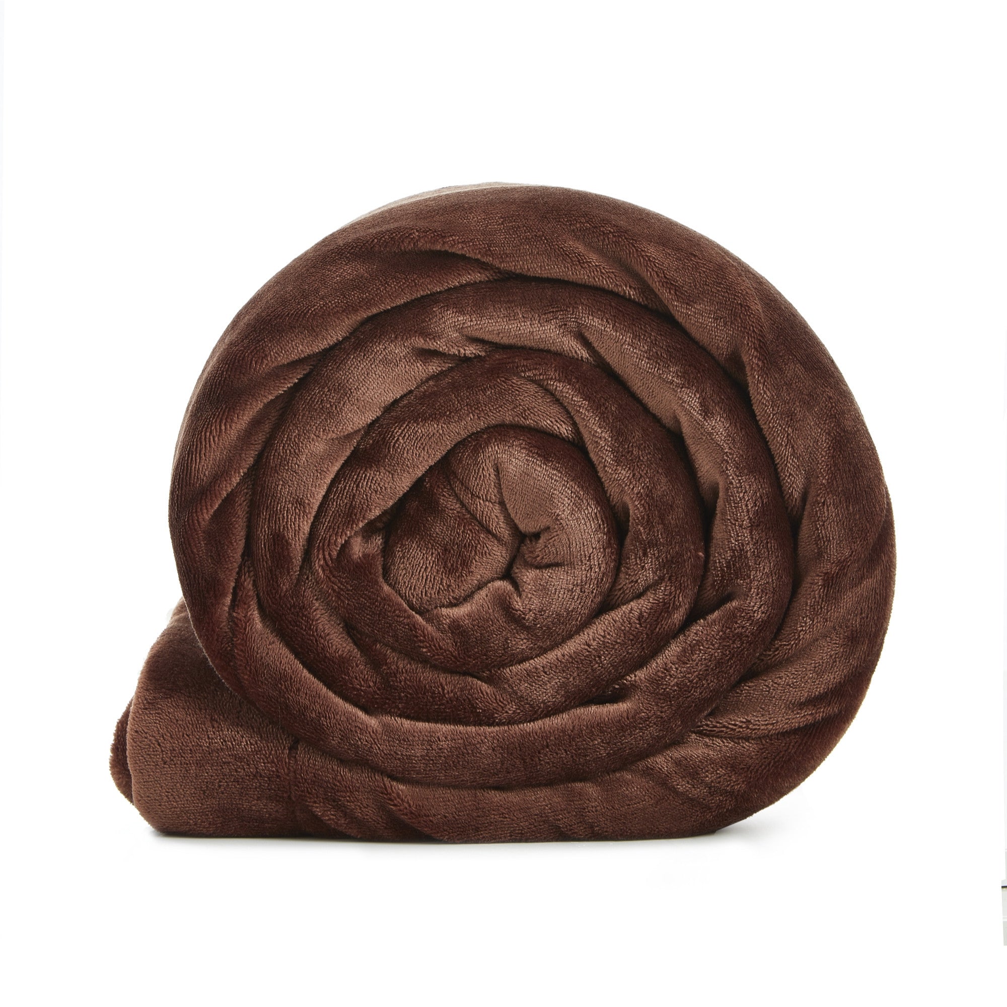 Brown Knitted PolYester Solid Color Plush Queen Blanket