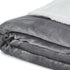 Navy Blue Knitted PolYester Solid Color Plush King Blanket