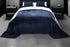 Navy Blue Knitted PolYester Solid Color Plush King Blanket