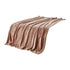 Blush Knitted PolYester Solid Color Plush Throw Blanket