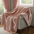 Blush Knitted PolYester Solid Color Plush Throw Blanket