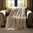 Blush Knitted PolYester Solid Color Plush Throw Blanket