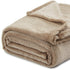 Blush Knitted PolYester Solid Color Plush Throw Blanket