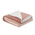 Blush Knitted PolYester Solid Color Plush Throw Blanket