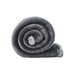 Light Gray Knitted Polyester Solid Color Plush Throw Blanket