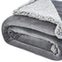 Light Gray Knitted Polyester Solid Color Plush Throw Blanket