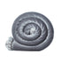 Light Gray Knitted Polyester Solid Color Plush Throw Blanket