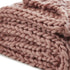 Blush Knitted Polyester Solid Color Throw Blanket