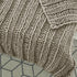 Cream Knitted Polyester Solid Color Throw Blanket