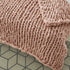 Cream Knitted Polyester Solid Color Throw Blanket