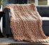 Cream Knitted Polyester Solid Color Throw Blanket