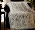 Blush Knitted Polyester Solid Color Throw Blanket