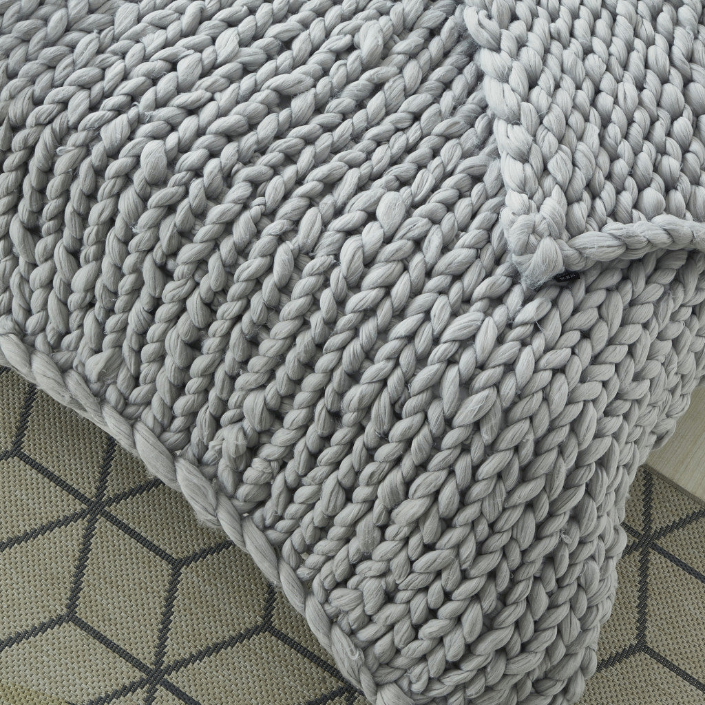 Blush Knitted Polyester Solid Color Throw Blanket