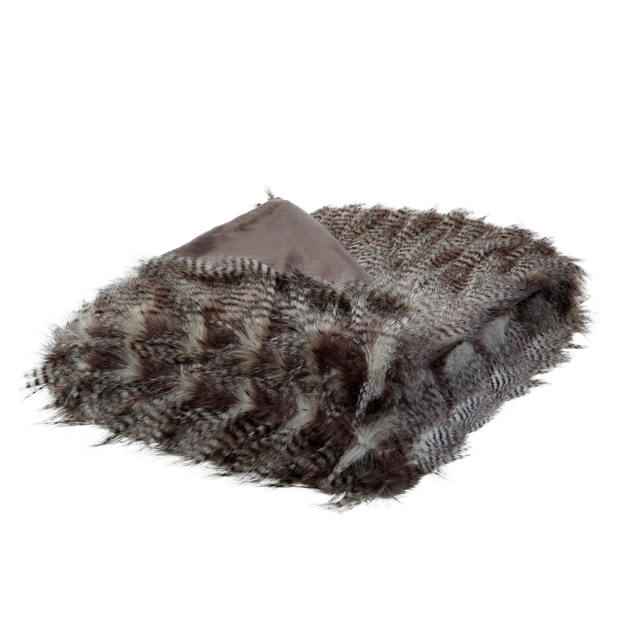 Dark Slate Gray Knitted Acrylic Animal Print Plush Throw Blanket