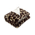 Beige and Ivory Knitted PolYester Animal Print Plush Throw Blanket