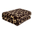 Beige and Ivory Knitted PolYester Animal Print Plush Throw Blanket